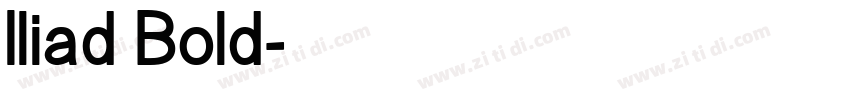 Iliad Bold字体转换